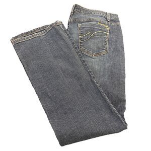 DKNY Soho Jean Womens Mid Rise Bootcut Stretch Blue Jeans Size 14